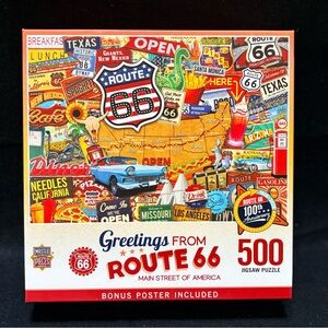 MasterPieces | "Greetings from Route 66" 500pc Jigsaw Puzzle - Complete
